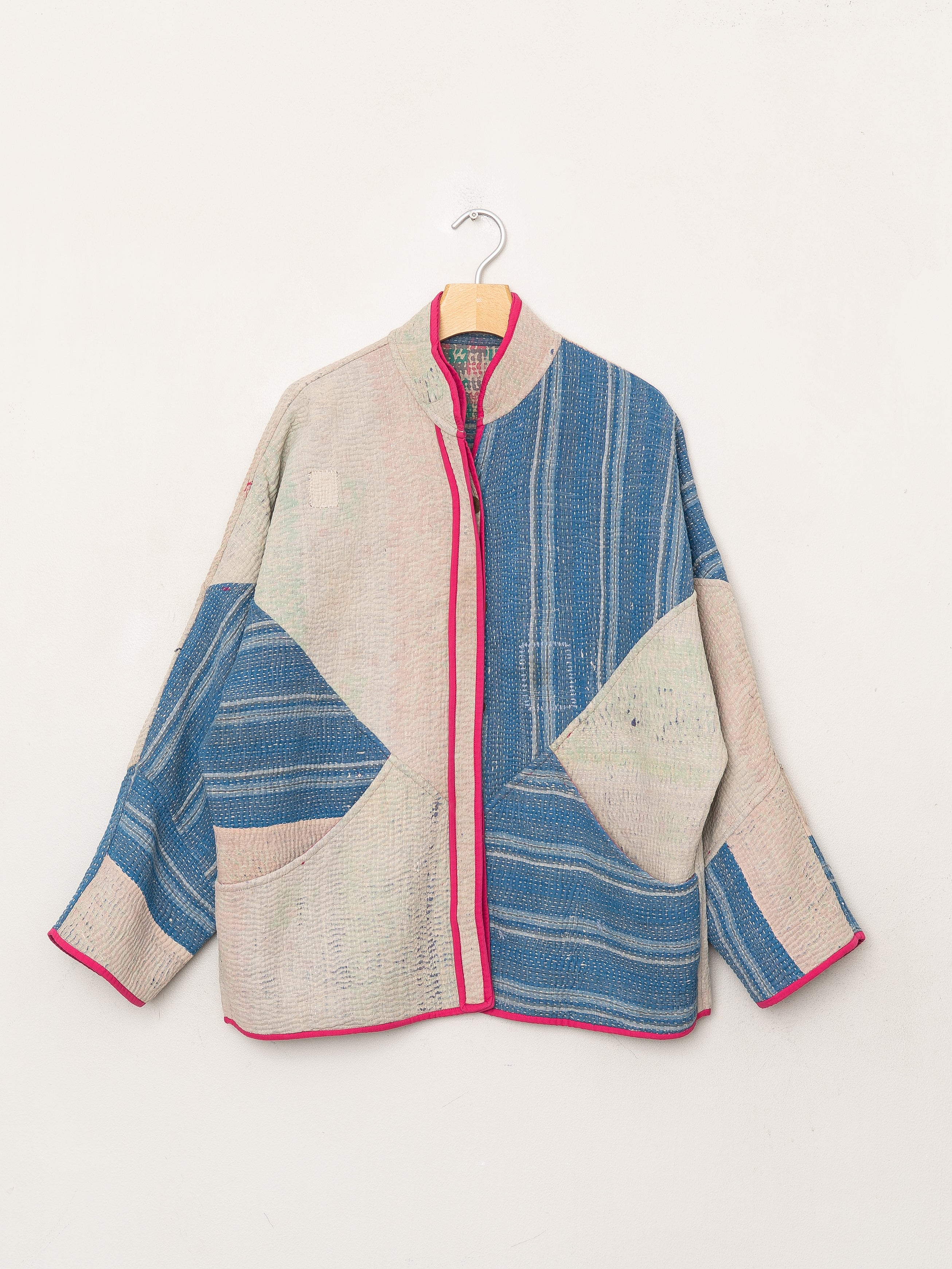 The Ladhiya Quilted Patchwork Kantha Jacket