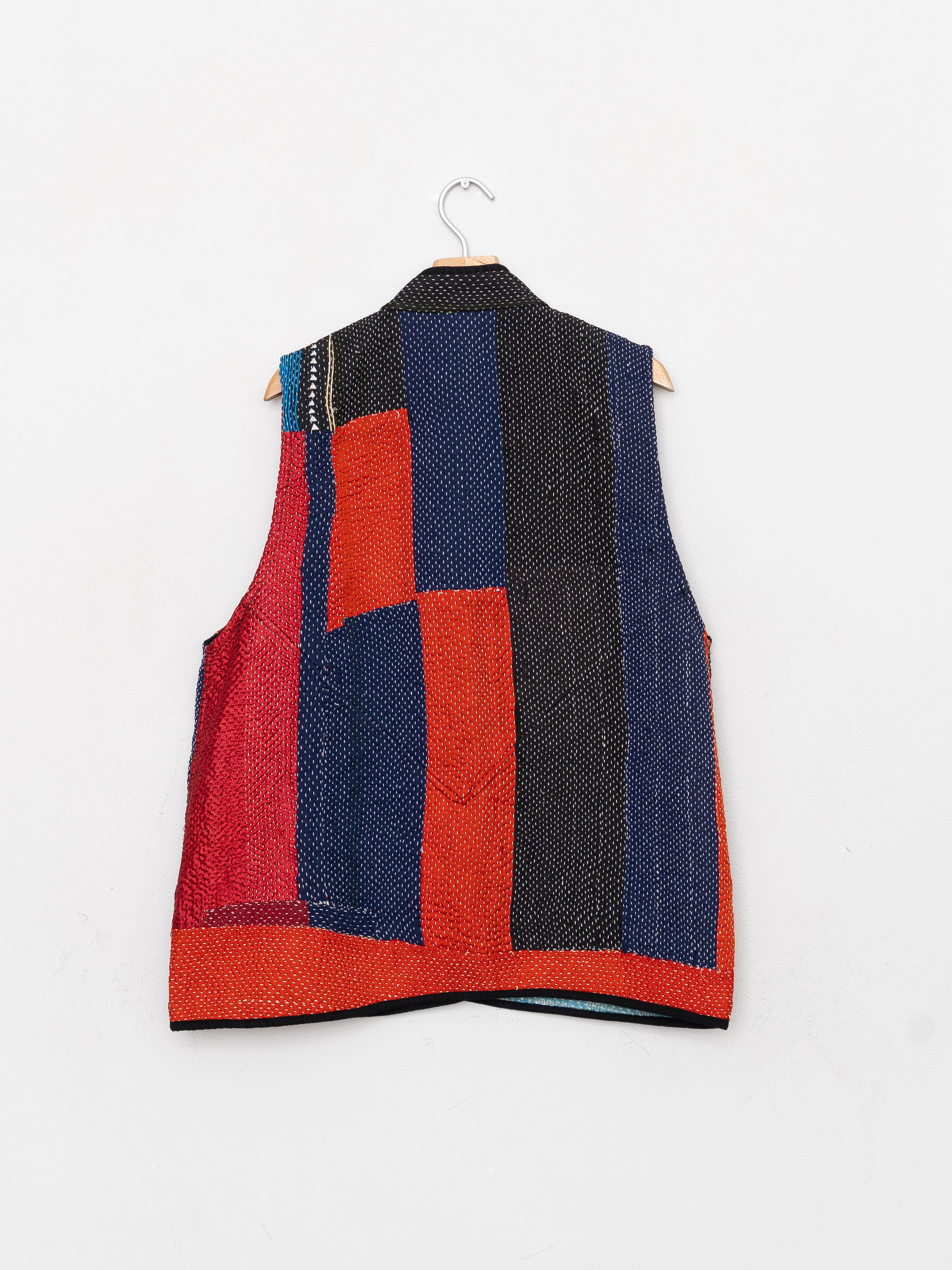 The Ladhiya Quilted Patchwork Kantha Vest