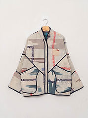 The Ladhiya Quilted Patchwork Kantha Jacket