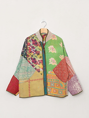 The Ladhiya Quilted Patchwork Kantha Jacket