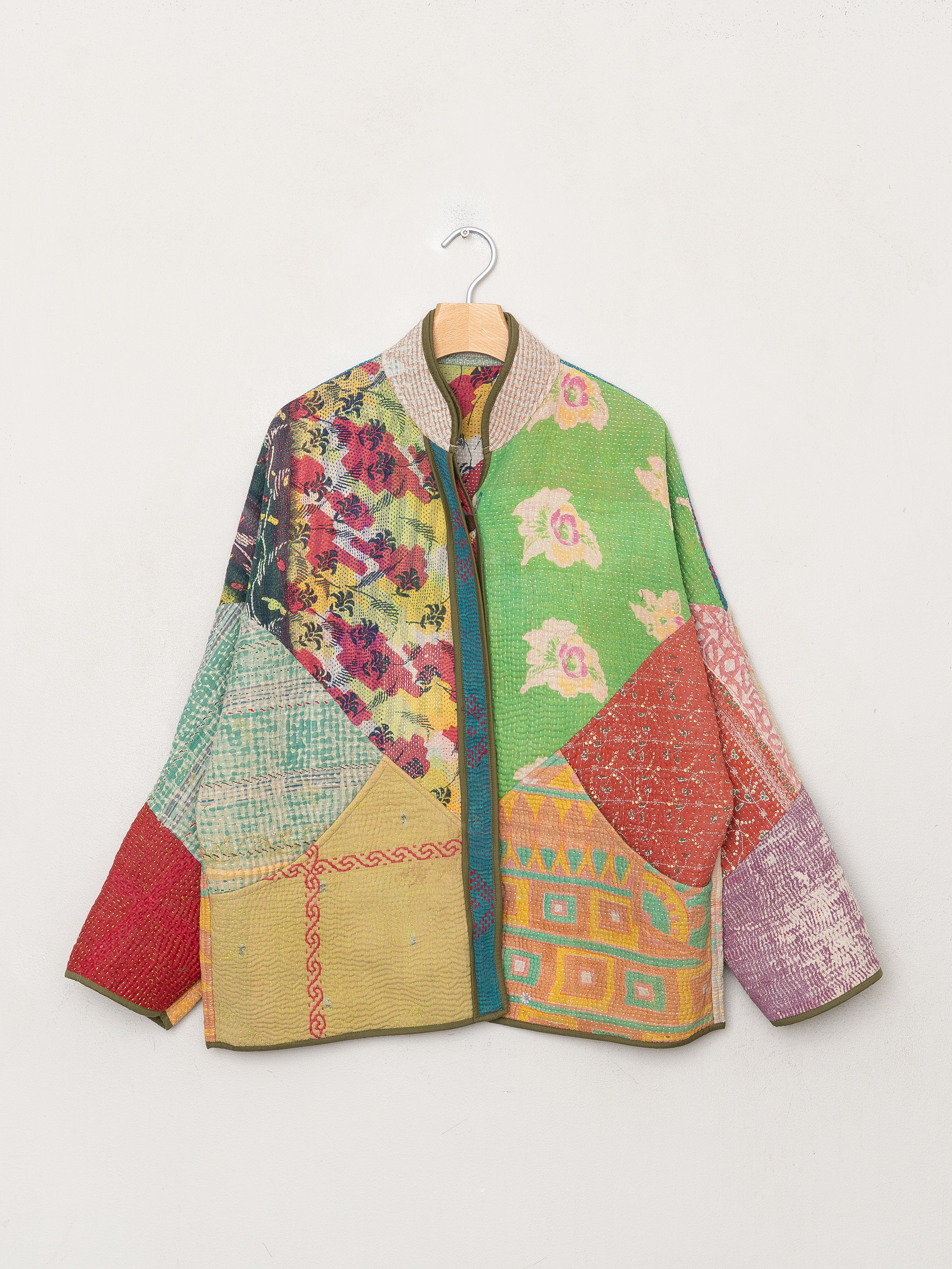 The Ladhiya Quilted Patchwork Kantha Jacket