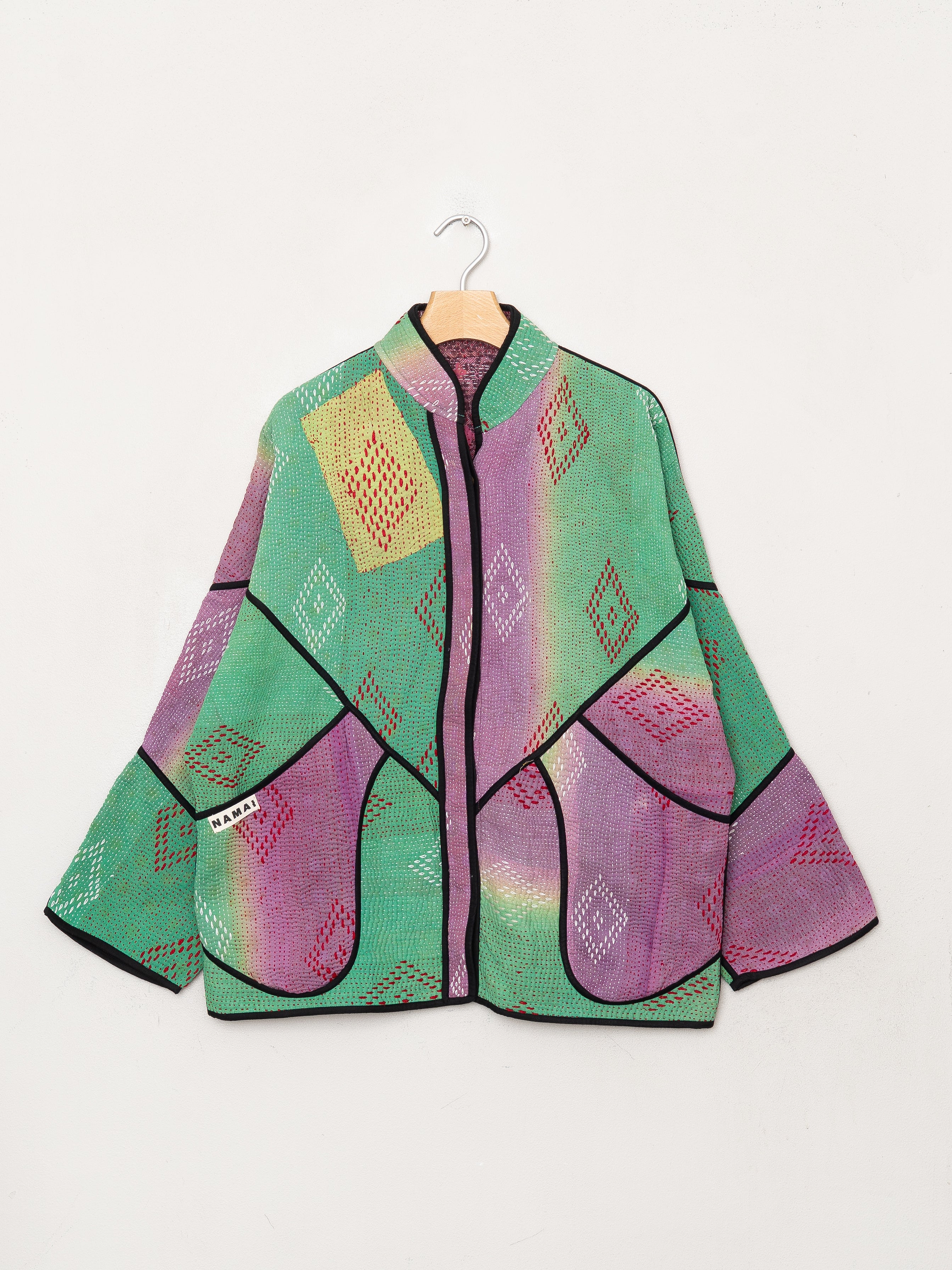 The Ladhiya Quilted Patchwork Kantha Jacket