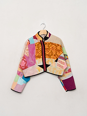 The Kaira Cropped Quilted Patchwork Kantha Jacket Wholesale
