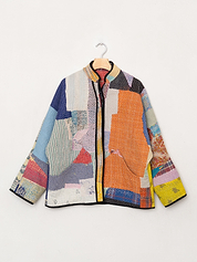 The Ladhiya Quilted Patchwork Kantha Jacket