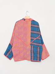 The Ishani Quilted Indigo Kantha Jacket