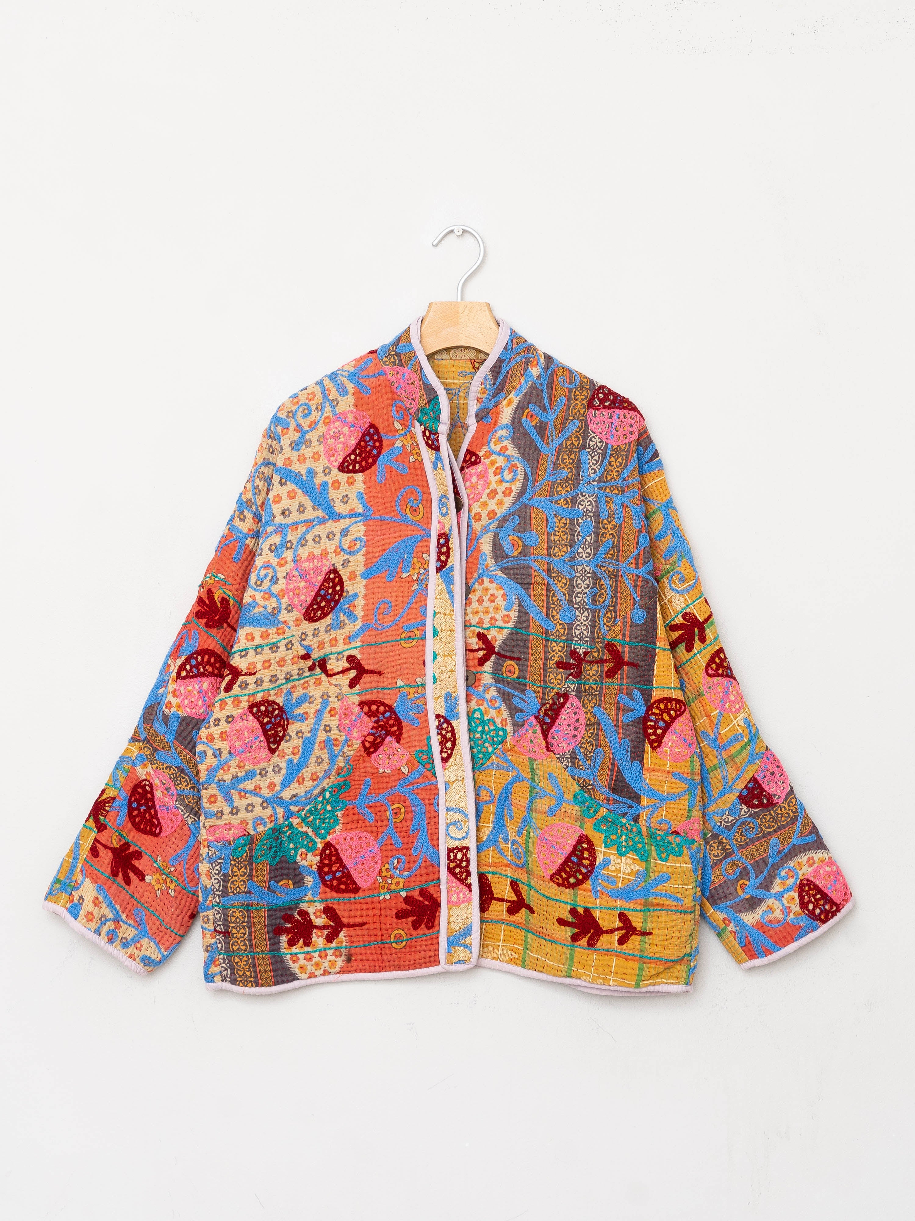The Ladhiya Quilted Suzani Kantha Jacket