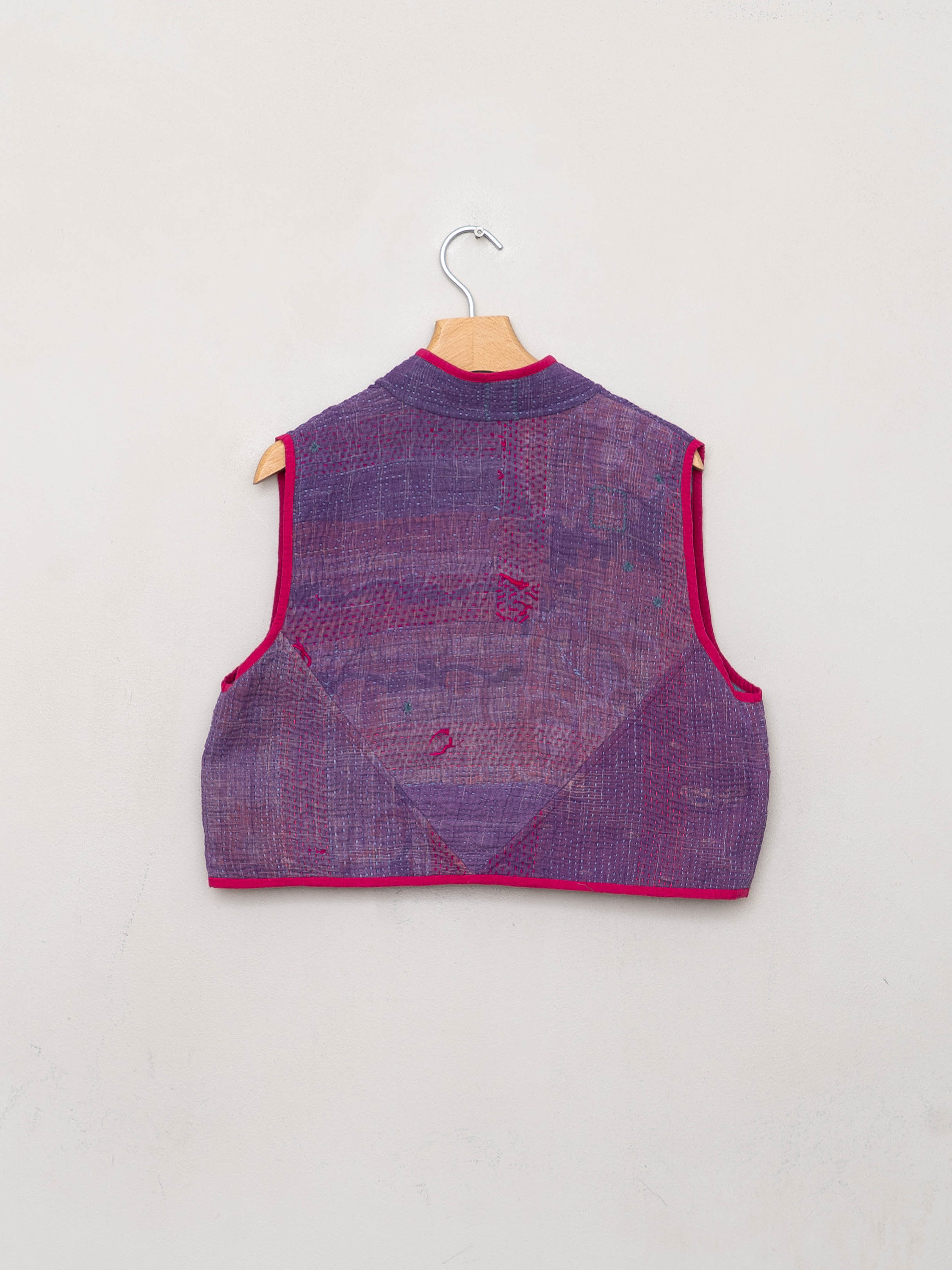 The Kaira Quilted Patchwork Kantha Vest