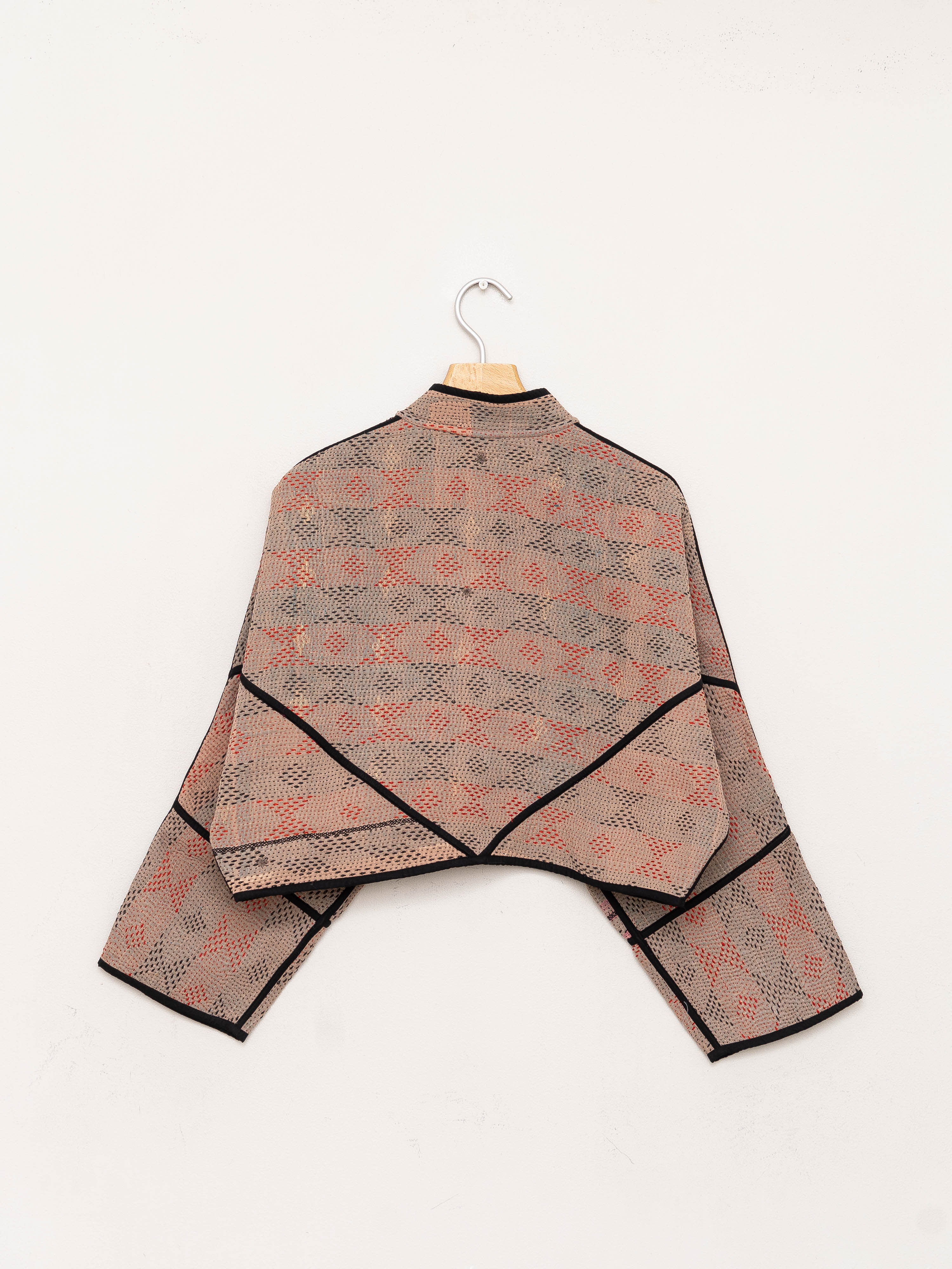 The Kaira Cropped Quilted Patchwork Kantha Jacket