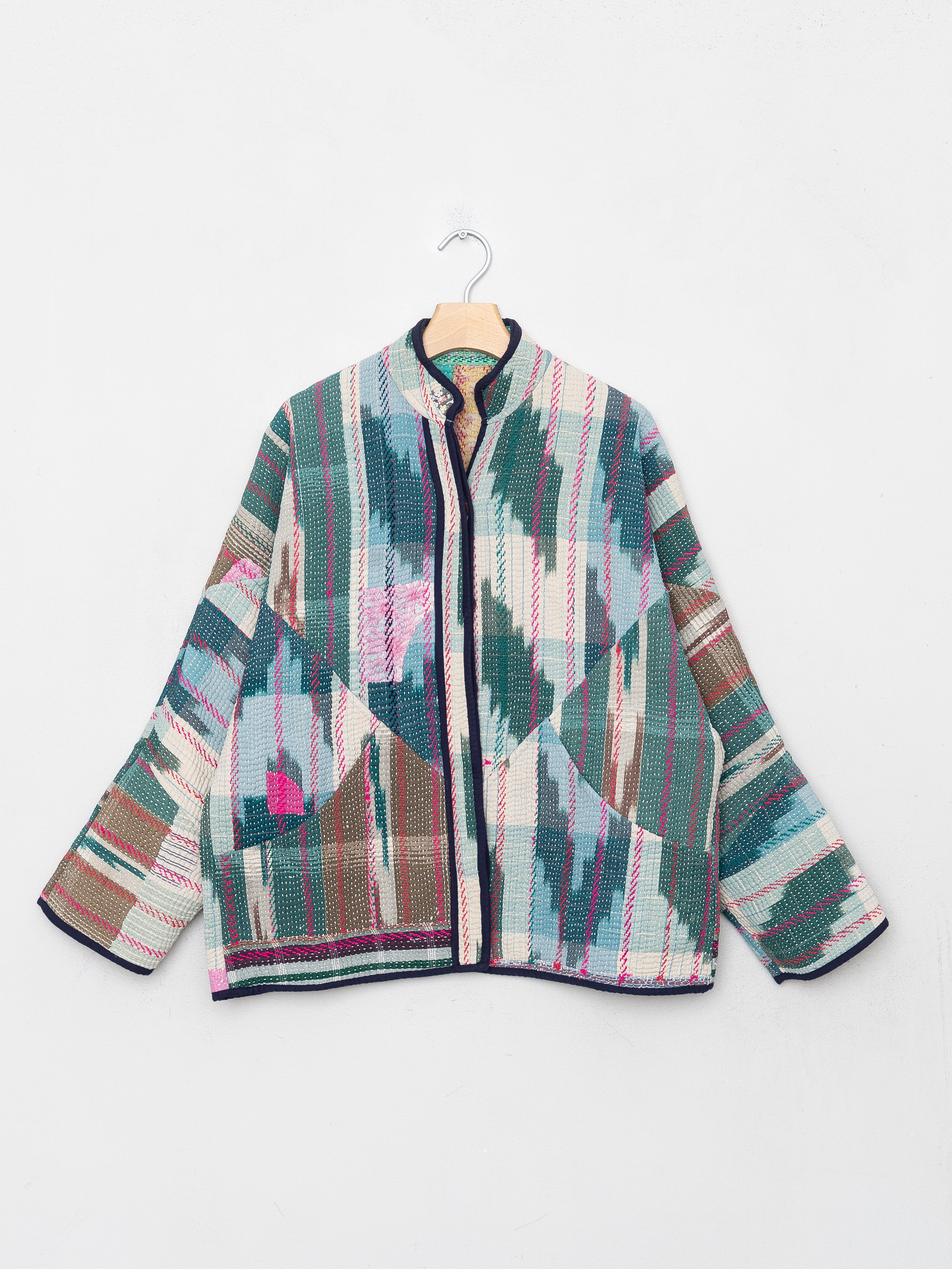 The Ladhiya Quilted Patchwork Kantha Jacket