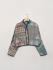 The Kaira Cropped Quilted Patchwork Kantha Jacket Wholesale