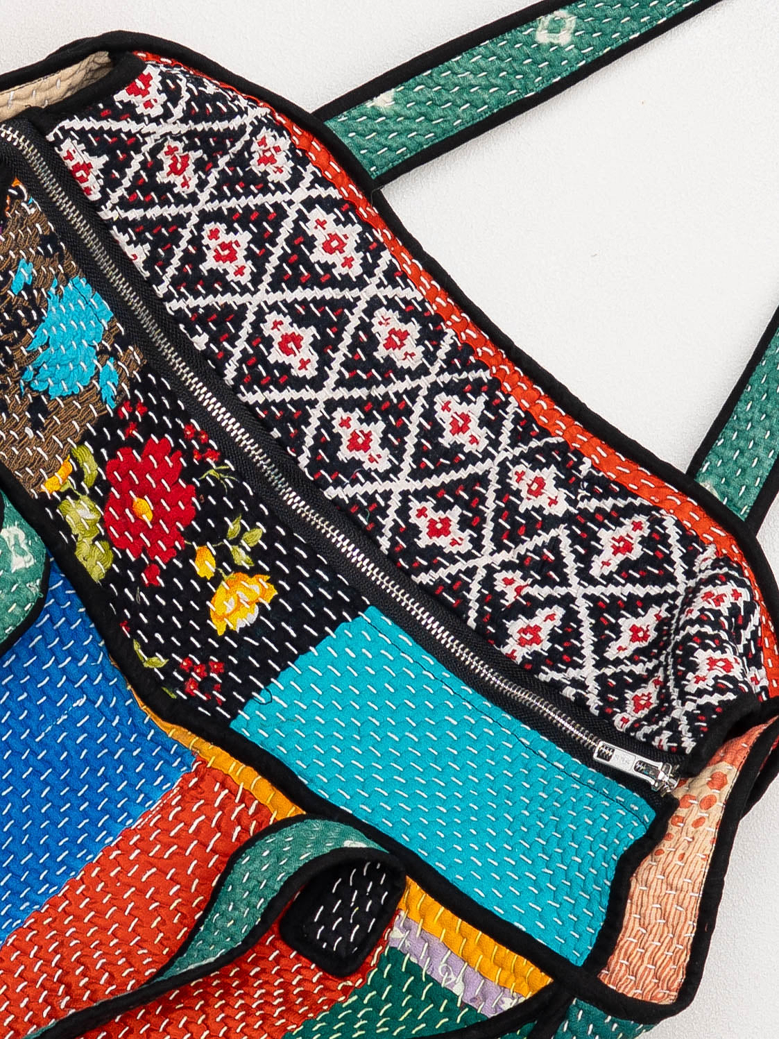 The Raksa Quilted Kantha Bag