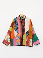 The Ladhiya Quilted Patchwork Kantha Jacket