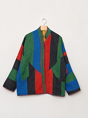 The Ladhiya Quilted Patchwork Kantha Jacket