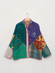 The Ladhiya Quilted Patchwork Kantha Jacket