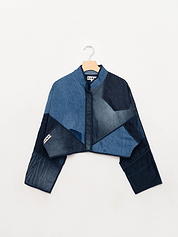 The Kaira Cropped Denim Jacket - Medium