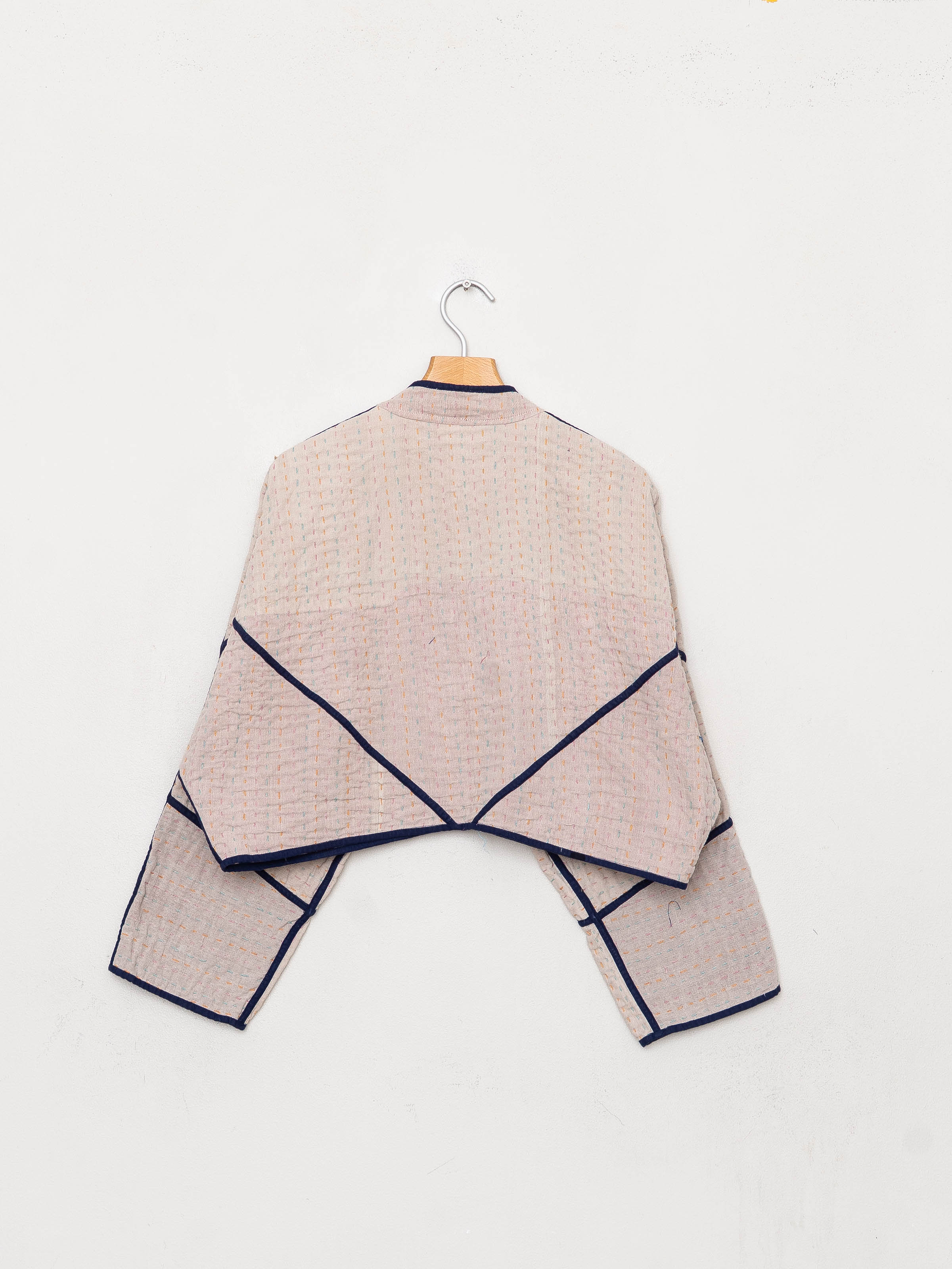 The Kaira Cropped Suzani Cut Out Kantha Jacket