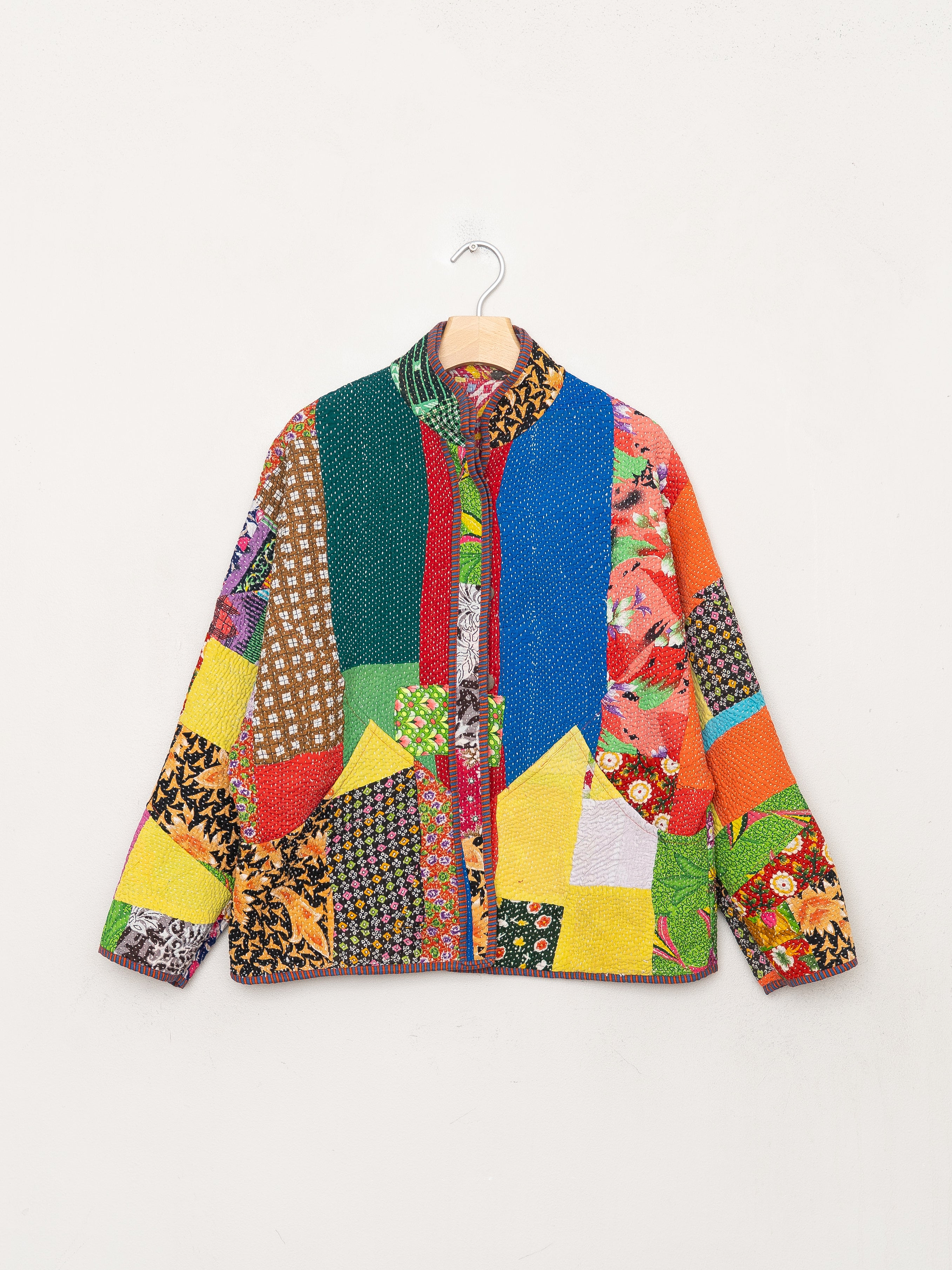 The Ladhiya Petite Quilted Patchwork Kantha Jacket