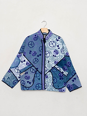 The Ladhiya Denim Suzani Jacket - Small