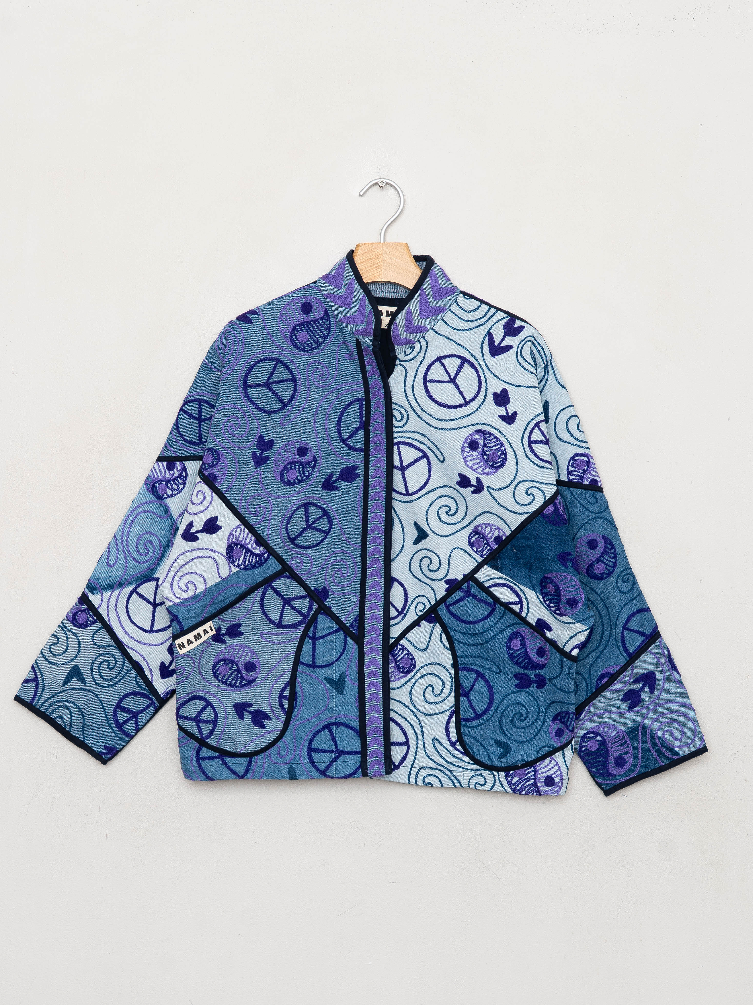 The Ladhiya Denim Suzani Jacket - Small
