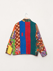 The Ladhiya Petite Quilted Patchwork Kantha Jacket