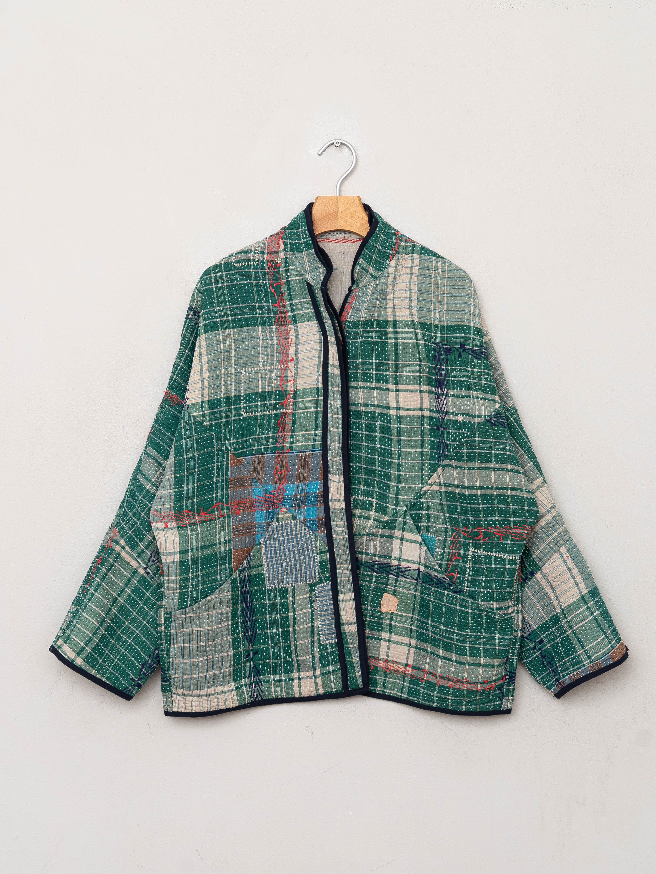 The Ladhiya Quilted Patchwork Kantha Jacket