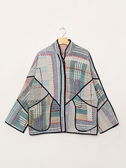 The Ladhiya Quilted Patchwork Kantha Jacket