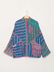 The Ladhiya Quilted Patchwork Kantha Jacket