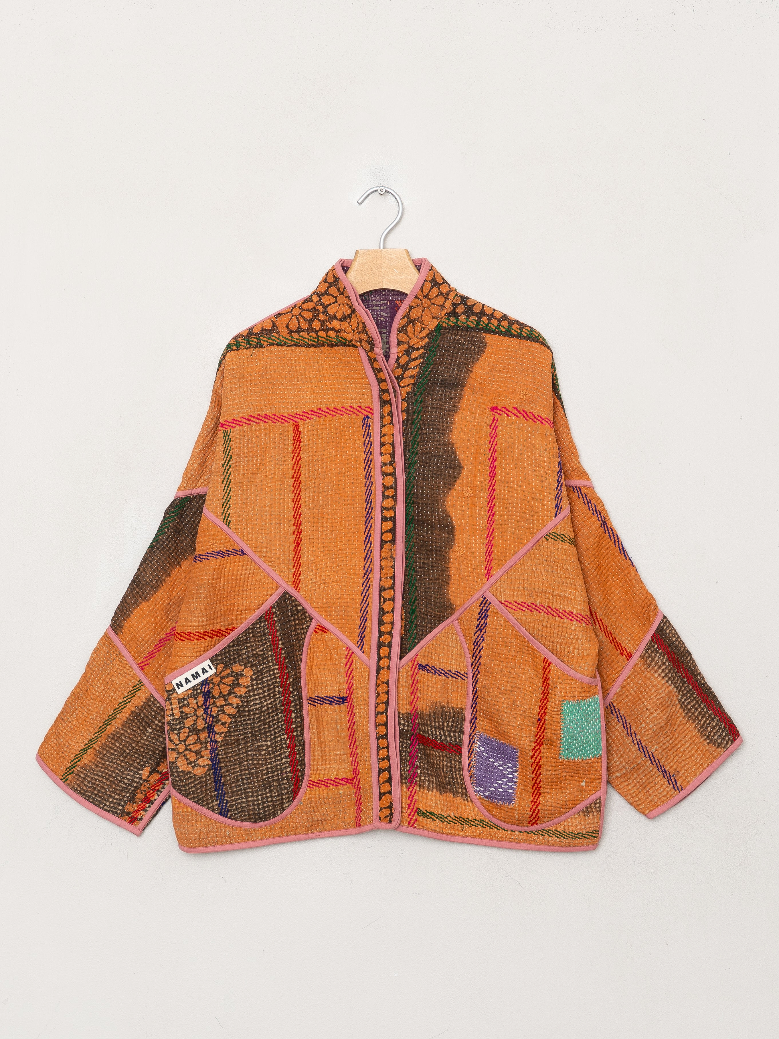 The Ladhiya Quilted Patchwork Kantha Jacket