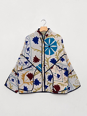 The Ladhiya Quilted Suzani Kantha Jacket