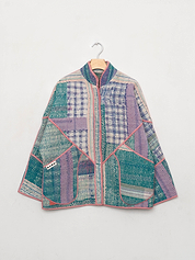 The Ladhiya Quilted Patchwork Kantha Jacket