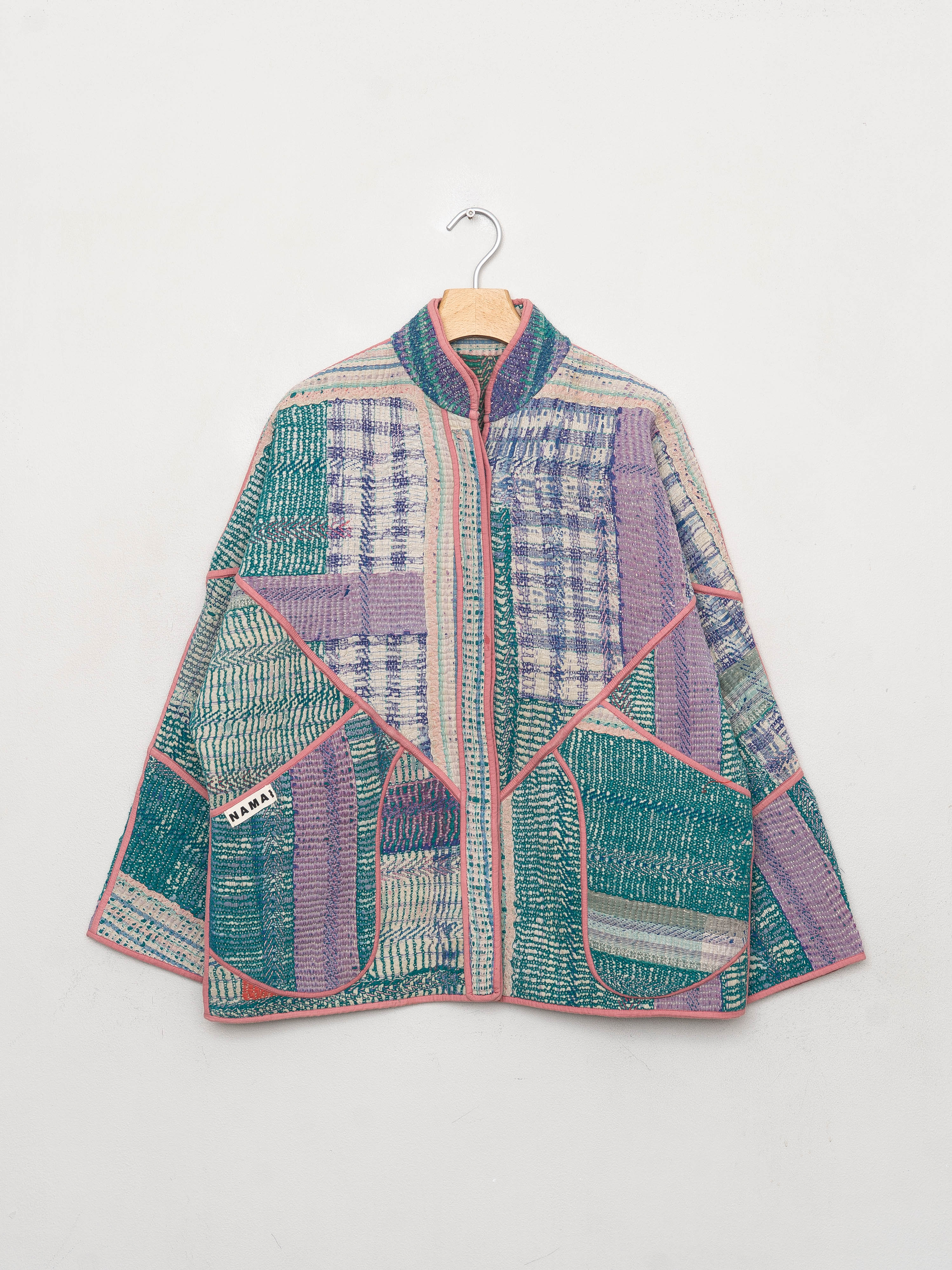 The Ladhiya Quilted Patchwork Kantha Jacket