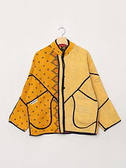 The Ladhiya Quilted Patchwork Kantha Jacket