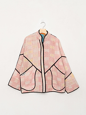 The Ladhiya Quilted Patchwork Kantha Jacket