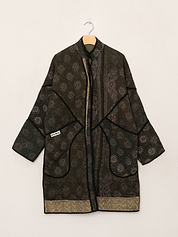 The Sai Quilted Indigo Kantha Coat
