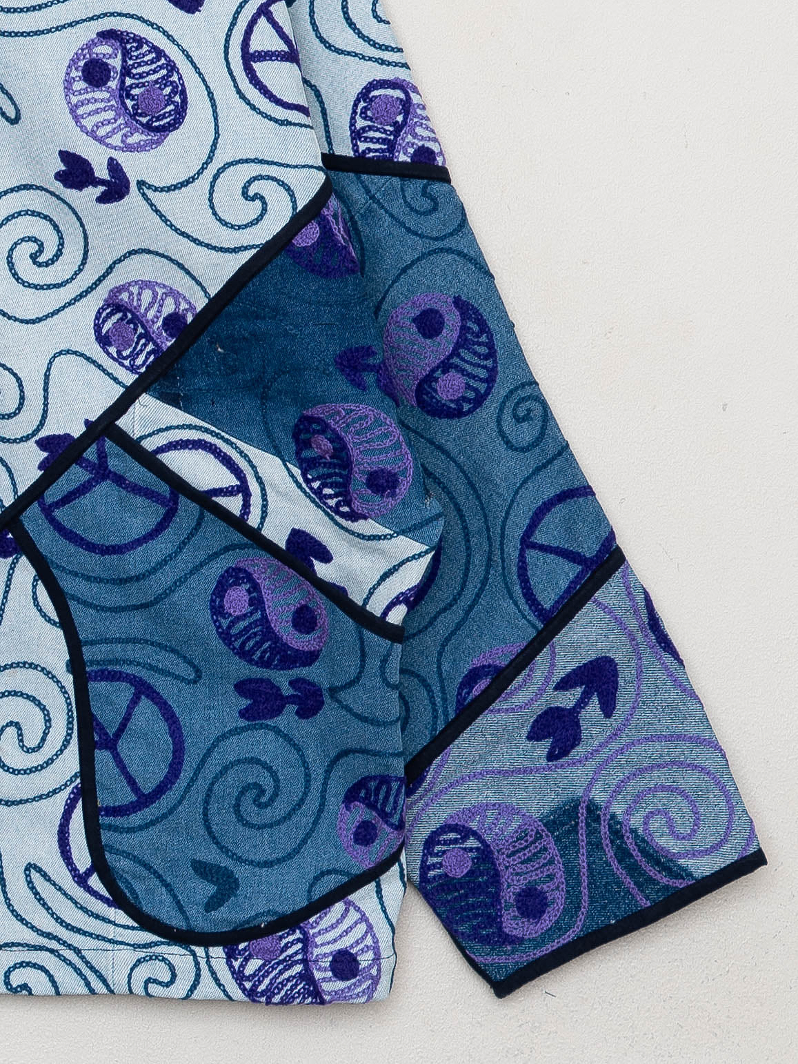 The Ladhiya Denim Suzani Jacket - Small