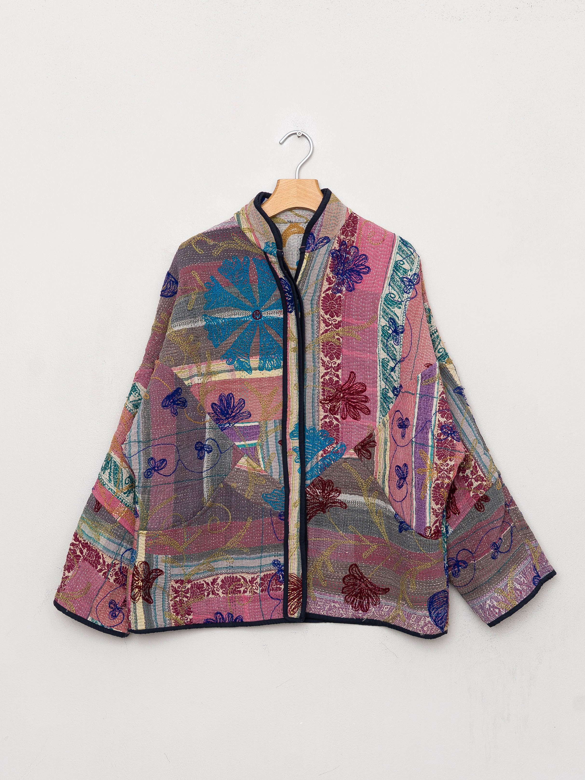 The Ladhiya Quilted Suzani Kantha Jacket