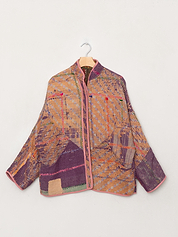 The Ladhiya Quilted Patchwork Kantha Jacket