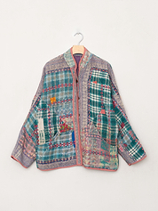 The Ladhiya Quilted Patchwork Kantha Jacket