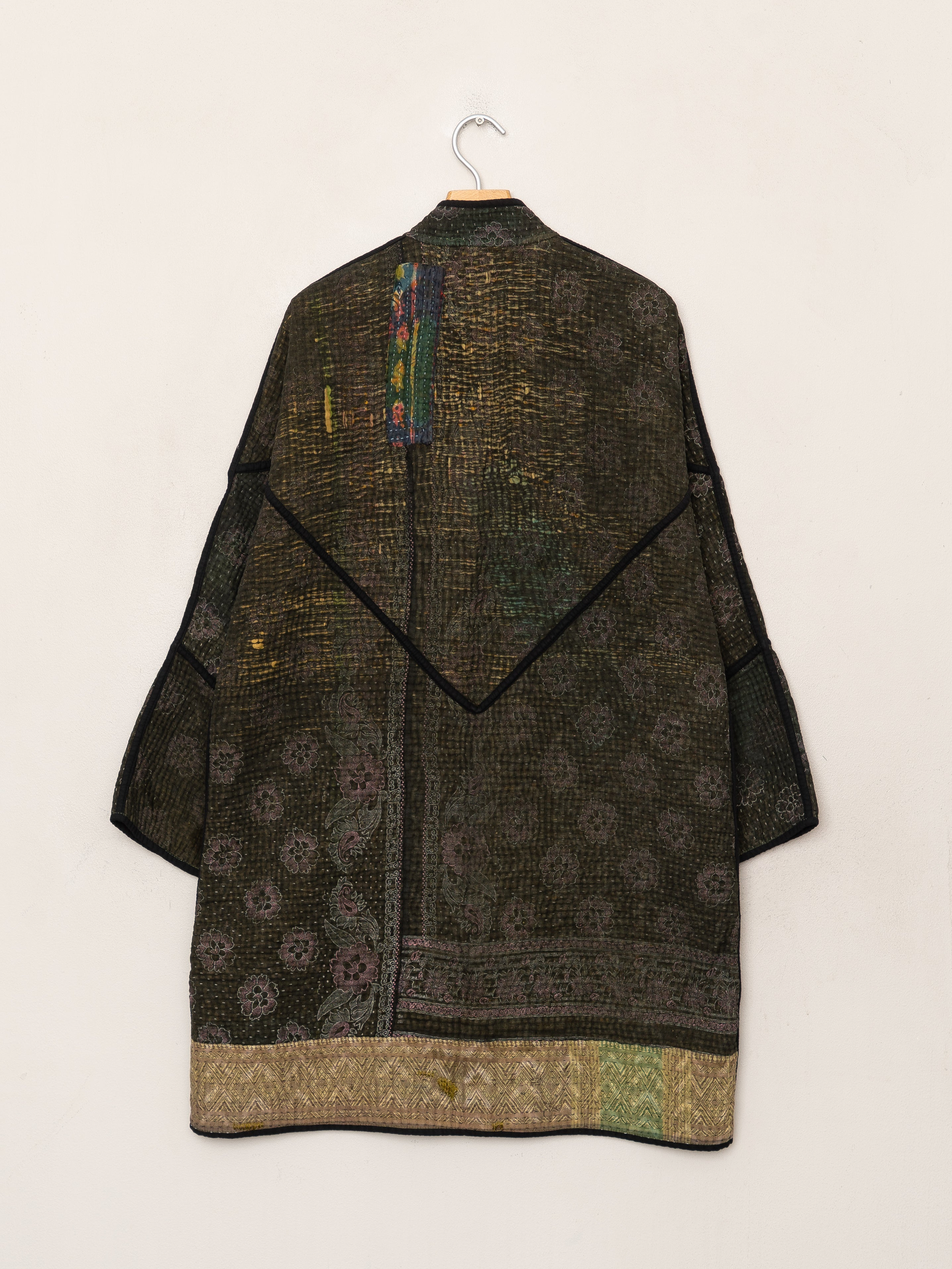 The Sai Quilted Indigo Kantha Coat