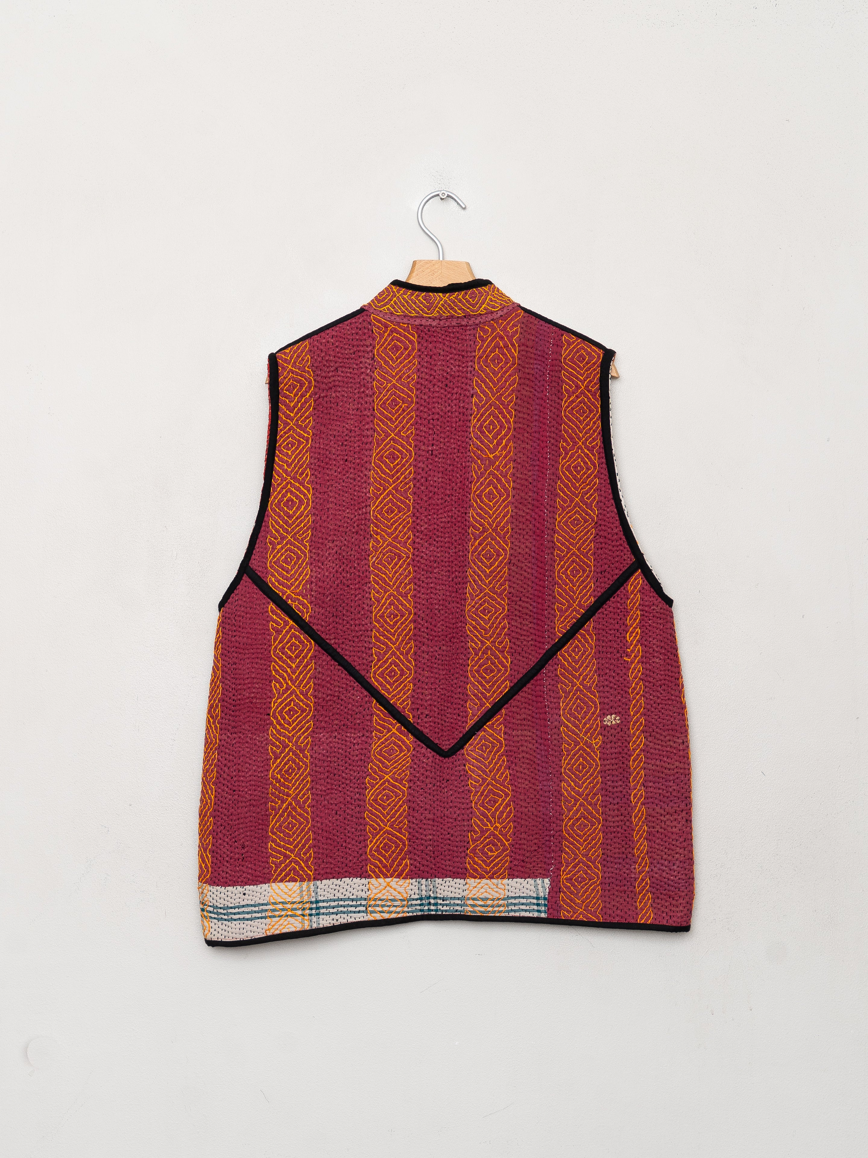 The Ladhiya Quilted Patchwork Kantha Vest
