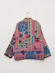 The Ladhiya Quilted Suzani Kantha Jacket