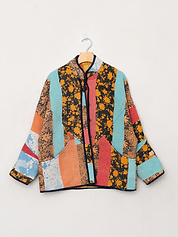 The Ladhiya Quilted Patchwork Kantha Jacket