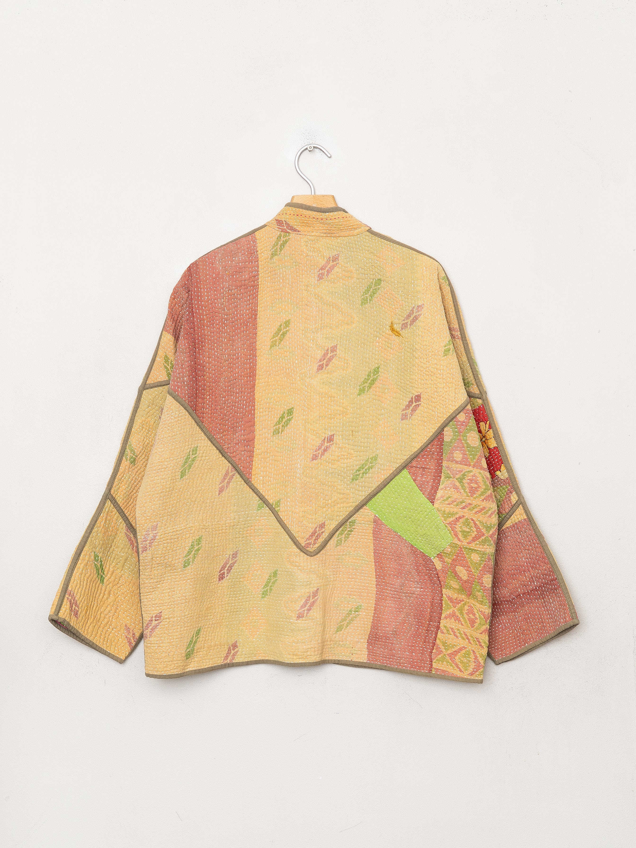 The Ladhiya Quilted Patchwork Kantha Jacket
