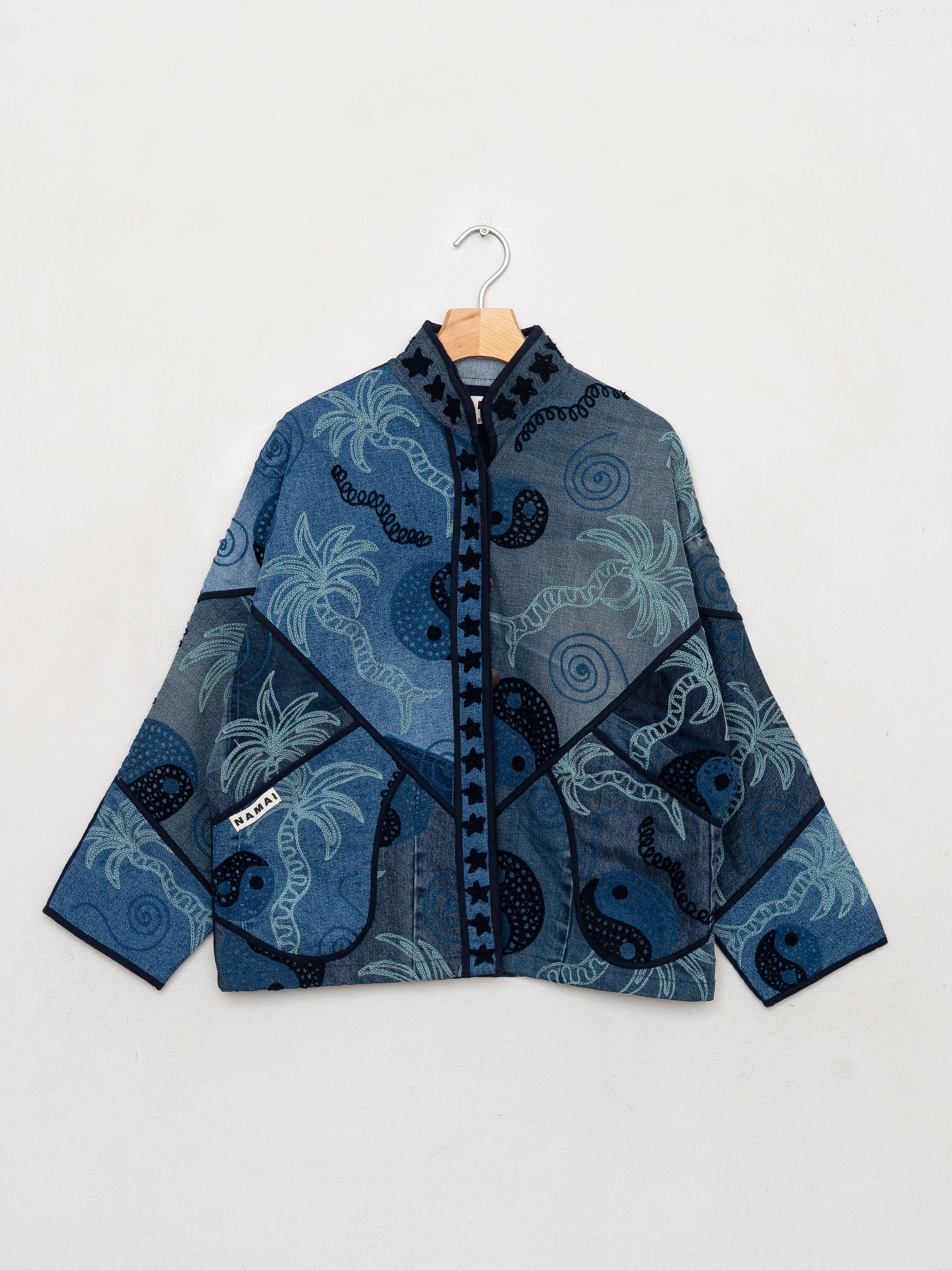 The Ladhiya Denim Suzani Jacket - Small
