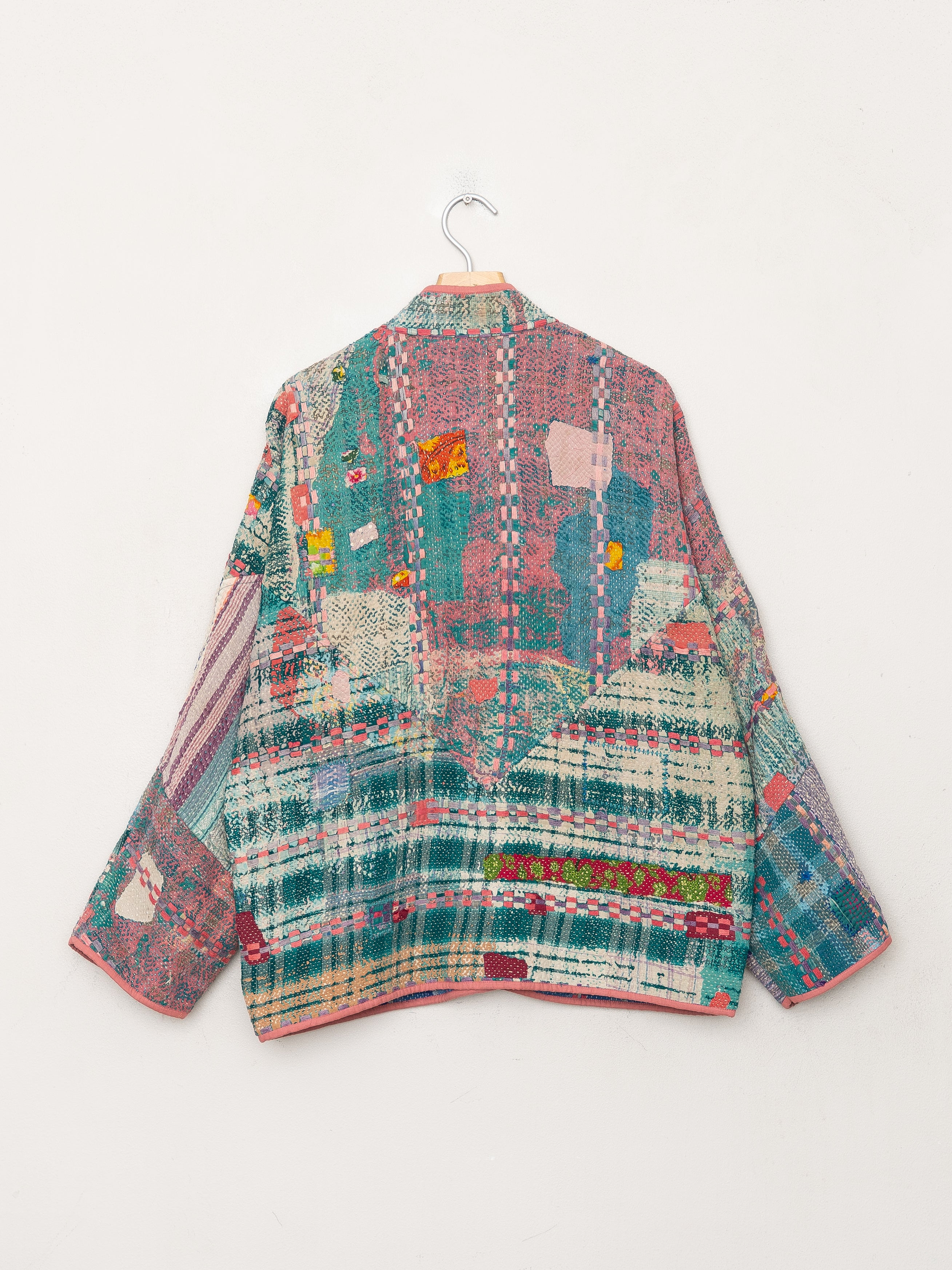 The Ladhiya Quilted Patchwork Kantha Jacket
