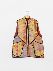 The Ladhiya Quilted Patchwork Kantha Vest