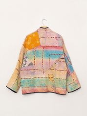 The Ladhiya Quilted Patchwork Kantha Jacket