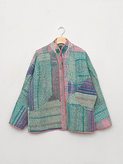The Ladhiya Quilted Patchwork Kantha Jacket