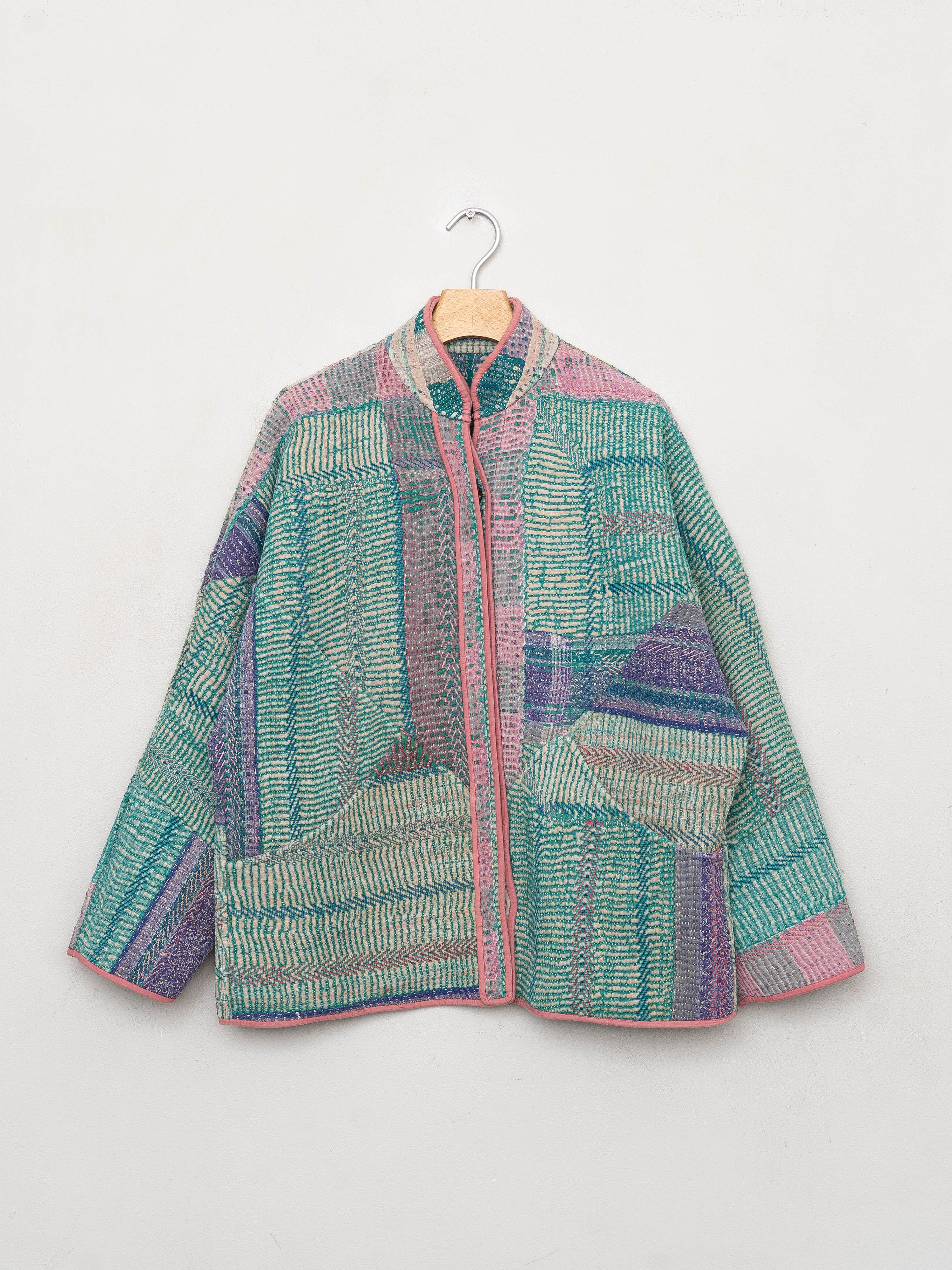 The Ladhiya Quilted Patchwork Kantha Jacket