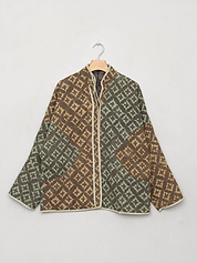 The Ladhiya Quilted Indigo Kantha Jacket Wholesale